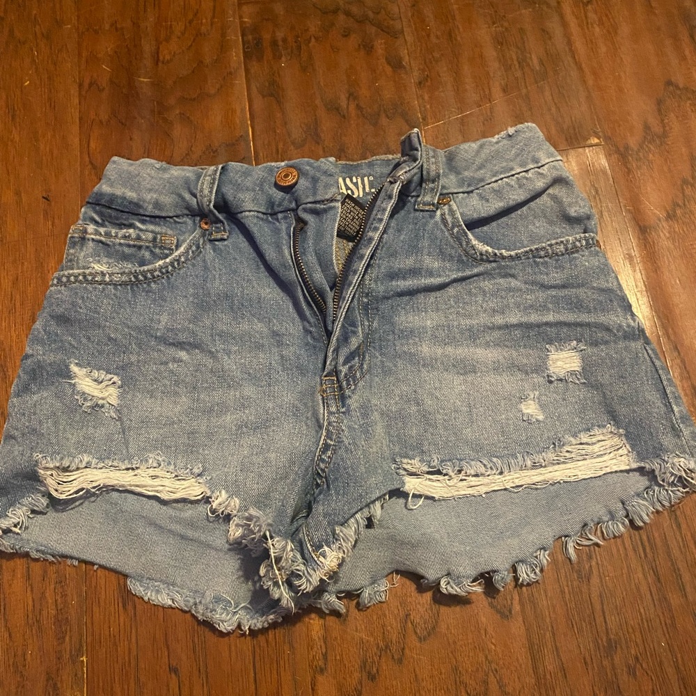ripped jean shorts
